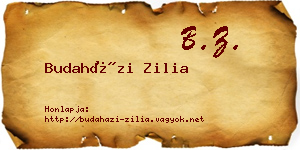 Budaházi Zilia névjegykártya